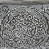Artículo Juego de 3 cuencos decorativos de metal ovalados con diseño gris, 25,5/29/34,5 cm.