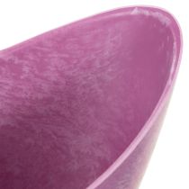 Artículo Bol decorativo de plástico rosa, 20 cm x 9 cm, 11,5 cm de alto, 1 unidad.