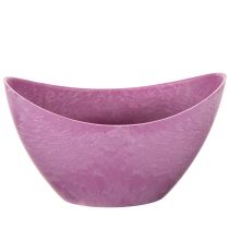 Artículo Bol decorativo de plástico rosa, 20 cm x 9 cm, 11,5 cm de alto, 1 unidad.