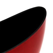 Artículo Cuenco decorativo plástico rojo-negro 24cm x 10cm x 14cm 1ud