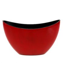 Artículo Cuenco decorativo plástico rojo-negro 24cm x 10cm x 14cm 1ud