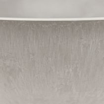 Artículo Cuenco decorativo con base, macetero redondo, gris, Ø19cm, H8cm