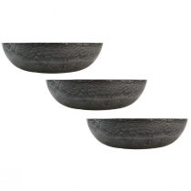 Artículo Maceta redonda decorativa, gris, Ø37cm H10,5cm