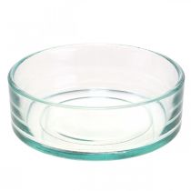 Artículo Cuenco decorativo de vidrio cuenco de vidrio redondo plano transparente Ø15cm H5cm