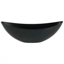 Artículo Cuenco decorativo mesa negra decoración planta barco 38,5x12,5x13cm