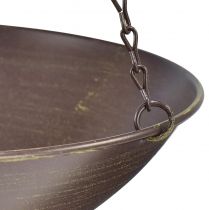 Artículo Cuenco decorativo para colgar de metal marrón oscuro Ø30cm H55cm
