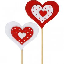 Corazón de enchufe decorativo, decoración de boda, decoración de flores para el Día de San Valentín, decoración de corazón 18 piezas