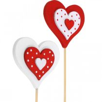Corazón de enchufe decorativo, decoración de boda, decoración de flores para el Día de San Valentín, decoración de corazón 18 piezas