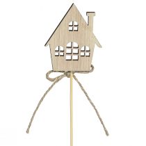 Artículo Tapones decorativos decoración navideña casas madera 4,5x5cm 12uds