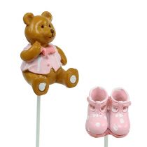 Oso Decoración del ramo, zapato rosa 1,5-4cm 16pcs
