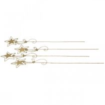 Artículo Tapón decorativo estrella dorado brillante H54cm 4pcs