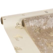 Artículo Camino de mesa, tela decorativa, estampado, lazos anchos, 35x120cm, 2 piezas