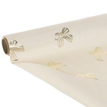 Artículo Camino de mesa, tela decorativa, estampado, lazos anchos, 35x120cm, 2 piezas