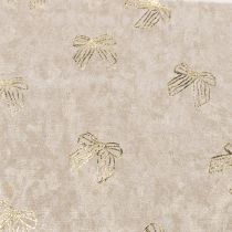 Artículo Camino de mesa, tela decorativa, estampado, lazos anchos, 35x120cm, 2 piezas
