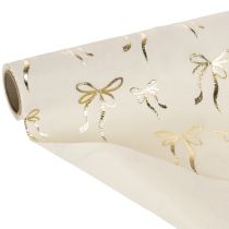 Artículo Camino de mesa, tela decorativa con lazos estrechos, en rollo, 120x35cm, 2 piezas