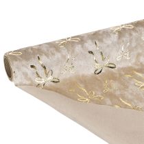 Artículo Camino de mesa, tela decorativa con lazos estrechos, en rollo, 120x35cm, 2 piezas