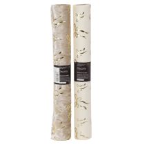 Artículo Camino de mesa, tela decorativa con lazos estrechos, en rollo, 120x35cm, 2 piezas