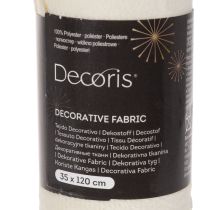 Artículo Camino de mesa, tela decorativa con lazos estrechos, en rollo, 120x35cm, 2 piezas