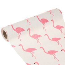 Artículo Tela decorativa Flamingo Blanco-Rosa 30cm x 3m