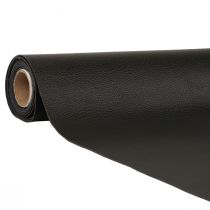 Artículo Tela decorativa negra polipiel cuero negro 33cm×1,35m