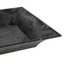 Artículo Bandeja decorativa veteada antracita 36x17cm 6ud