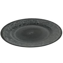 Plato decorativo antracita Ø33cm