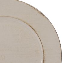 Artículo Plato decorativo de plástico plato decorativo de plástico gris marrón Ø33cm
