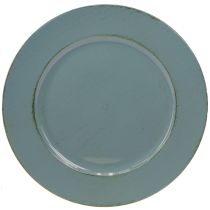 Artículo Plato decorativo de plástico plato decorativo de plástico marrón petróleo Ø33cm