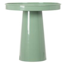 Artículo Plato decorativo de metal, verde, base redonda, bandeja para arreglos florales, 20 cm