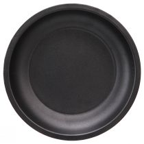 Artículo Plato decorativo redondo de metal en color negro Ø23cm H2,5cm 3uds