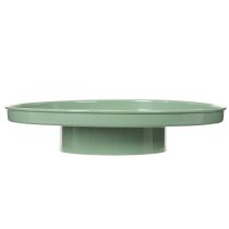 Artículo Plato decorativo redondo verde sobre soporte para mesa, 30 cm.