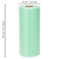 Artículo Rollo de tela no tejida verde, 25 m, decoración de mesa, se vende por metro.