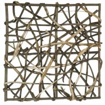 Deco pared vid plug-in ayuda trenzado ramas de vid naturaleza 40×40cm