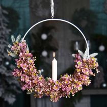 Artículo Rama decorativa con flores artificiales rosa Daphne rama 110cm 3pcs