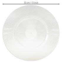 Artículo Plato decorativo con ranuras Plástico transparente Ø33cm