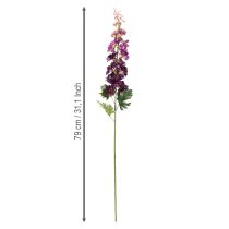 Artículo Delphinium decorativo como flor artificial para elegantes acentos florales, 79 cm, 3 piezas