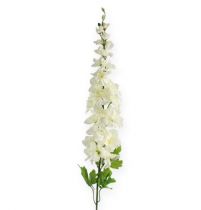 Artículo Flores artificiales de seda Delphinium blancas, flores artificiales, 3 uds.