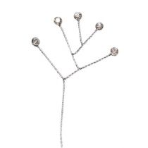 Artículo Hilo de diamantes transparente brillante 10cm 12 piezas