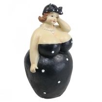 Figura decorativa mujer gordita, figura señora gorda, decoración baño H23cm