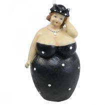 Figura decorativa mujer gordita, figura señora gorda, decoración baño H23cm