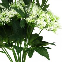 Eneldo en flor, hierbas artificiales, planta decorativa verde, blanco 49cm 9 piezas