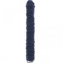 Cordón de fieltro de hilo de mecha, cordón de fieltro, cordón de lana azul 55m