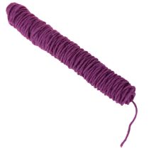 Artículo Cordón de lana morado, 55 m, hilo decorativo para floristería y manualidades.