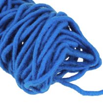 Artículo Cordón de fieltro de hilo de mecha con alambre 30m azul