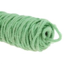 Hilo de mecha cordón de fieltro verde claro 55m