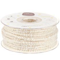 Artículo Hilo de mecha glamour blanco / dorado con alambre 33m