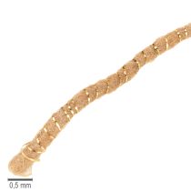 Artículo Cordón de lana marrón con hilo dorado, 5m x 5mm con alambre, para decoración y manualidades