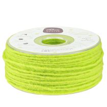 Artículo Hilo de lana Cordón de fieltro Verde claro lima 3mm 100m