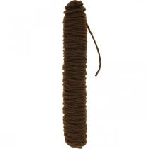Hilo de mecha cordón de fieltro marrón oscuro 55m