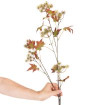 Artículo Rama artificial de liquidámbar otoñal con hojas y racimos de frutos, 132 cm.